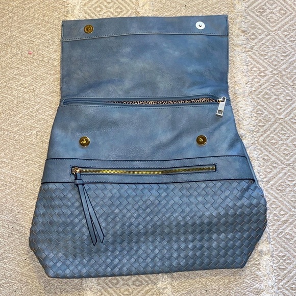 Blue Woven Leather Backpack - Picture 7 of 10